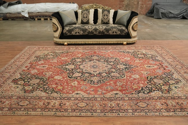 Pre-1900 Antique Vegetable Dye Tabriz Haj Jalili Persian Wool Area Rug 9x13 - 4