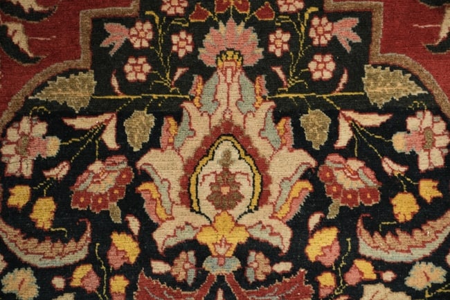 Pre-1900 Antique Vegetable Dye Tabriz Haj Jalili Persian Wool Area Rug 9x13 - 8