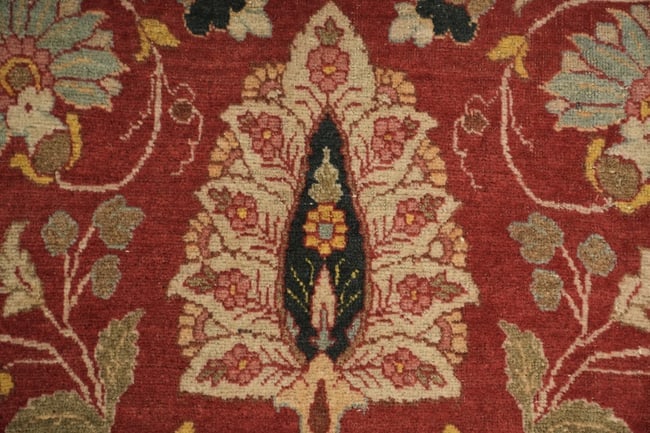 Pre-1900 Antique Vegetable Dye Tabriz Haj Jalili Persian Wool Area Rug 9x13 - 9