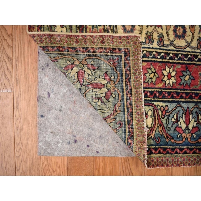 Red Antique Lavar Kerman Medallion Wool Hand Knotted Oriental Rug - 5