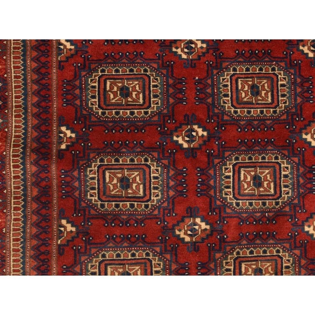 Angels Red Antique Tourkaman Clean Hand Knotted Pure Wool Rug - 7