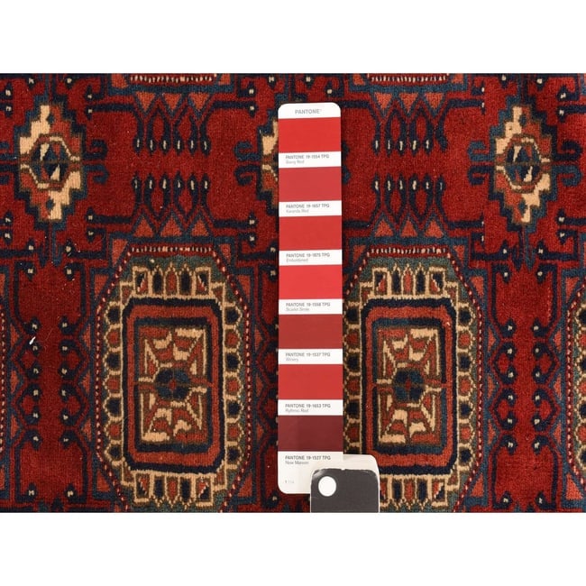 Angels Red Antique Tourkaman Clean Hand Knotted Pure Wool Rug - 8