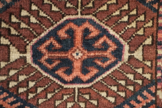 Antique Turkoman Oriental Tribal Wool Area Rug 7x10 - 10