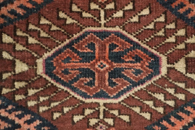 Antique Turkoman Oriental Tribal Wool Area Rug 7x10 - 12
