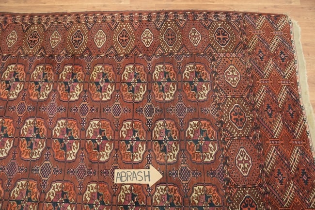 Antique Turkoman Oriental Tribal Wool Area Rug 7x10 - 14