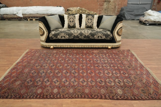 Antique Turkoman Oriental Tribal Wool Area Rug 7x10 - 4