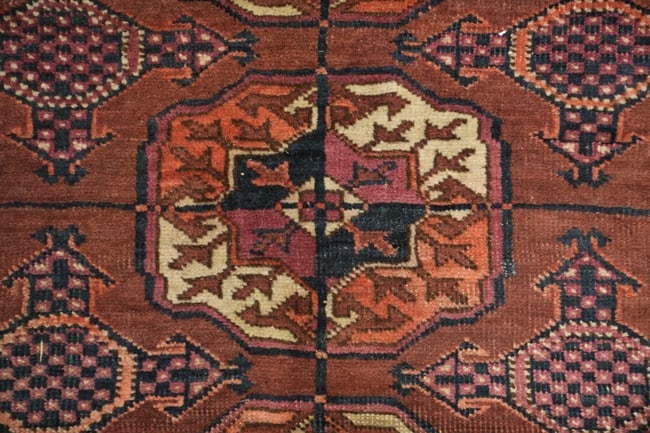Antique Turkoman Oriental Tribal Wool Area Rug 7x10 - 7