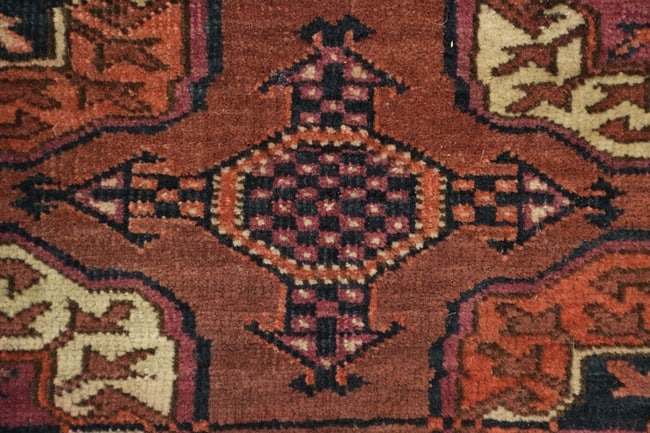 Antique Turkoman Oriental Tribal Wool Area Rug 7x10 - 8