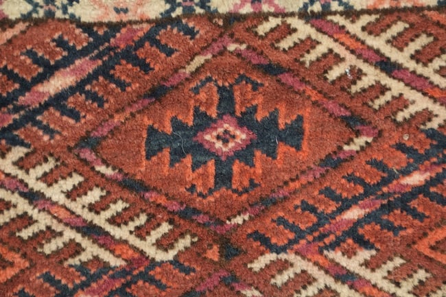 Antique Turkoman Oriental Tribal Wool Area Rug 7x10 - 9