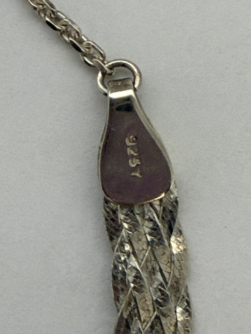 Sterling Silver Woven Bracelet with Adjustable Bolo Clasp - 3
