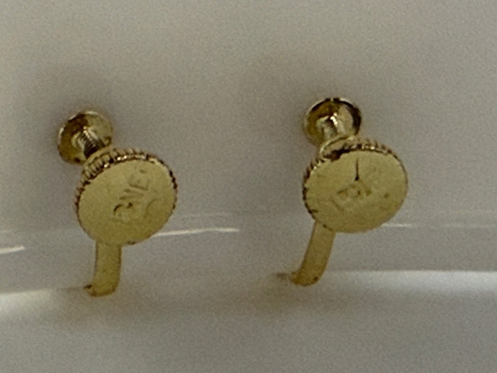 Vintage EISENBERG Owl Faux Pearl and Rhinestone Clip-On Earrings - 2
