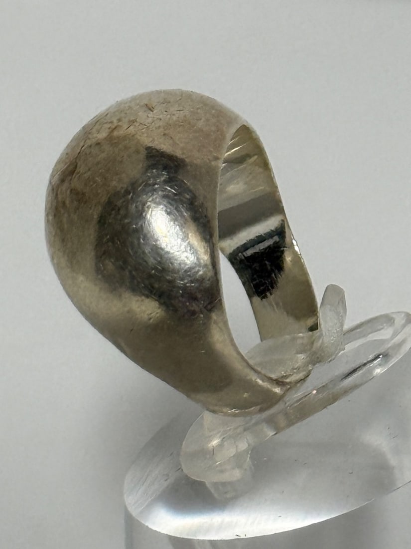 Sterling Silver Dome Ring - 3