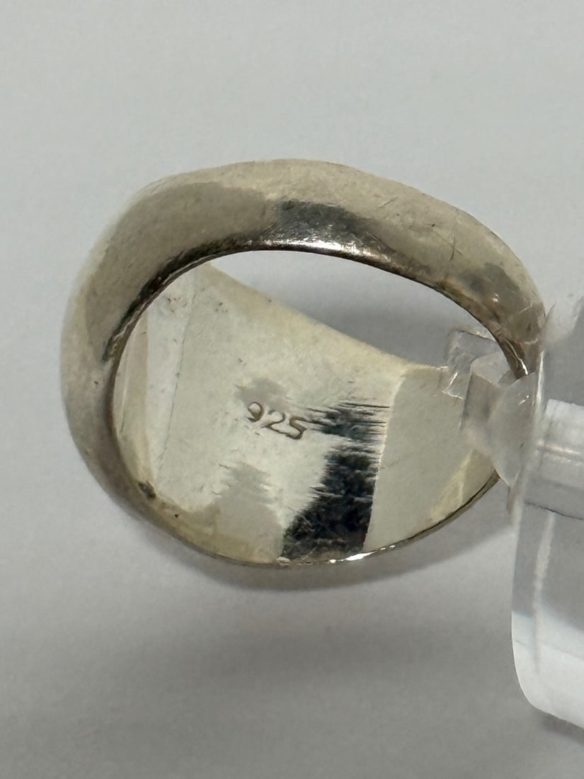 Sterling Silver Dome Ring - 4