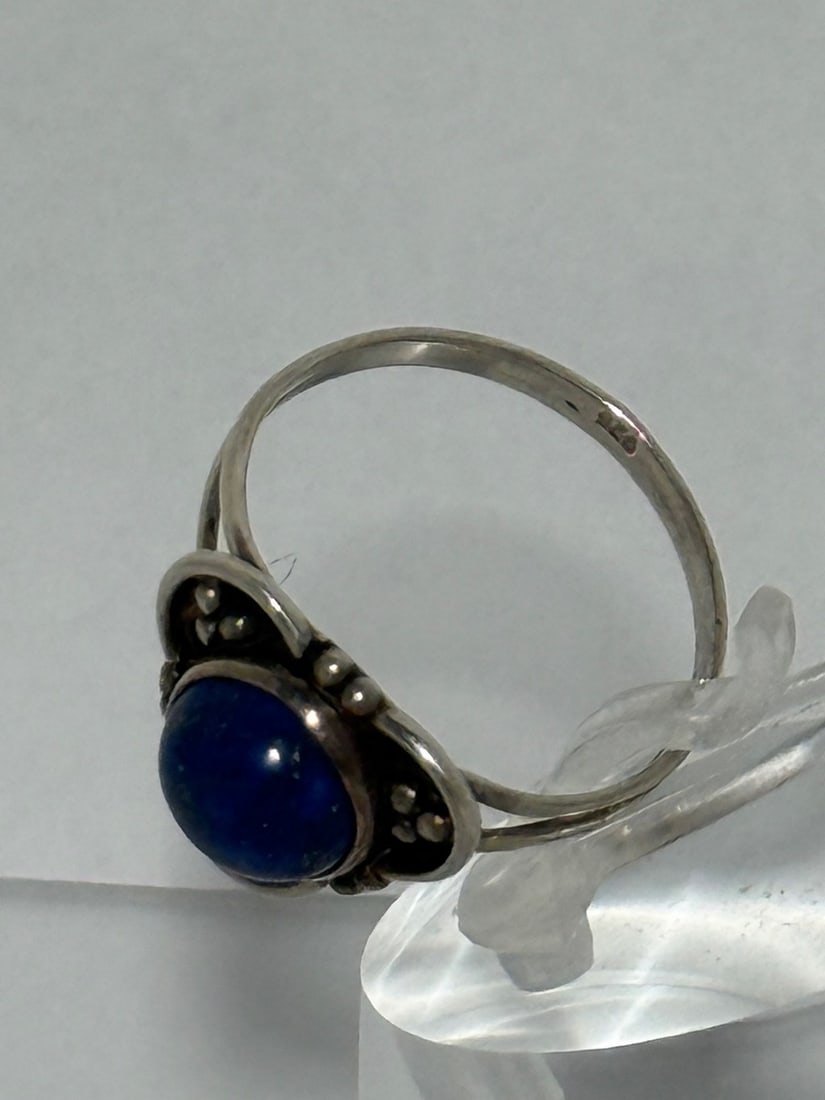 Sterling Silver and Lapis Lazuli Ring - 4