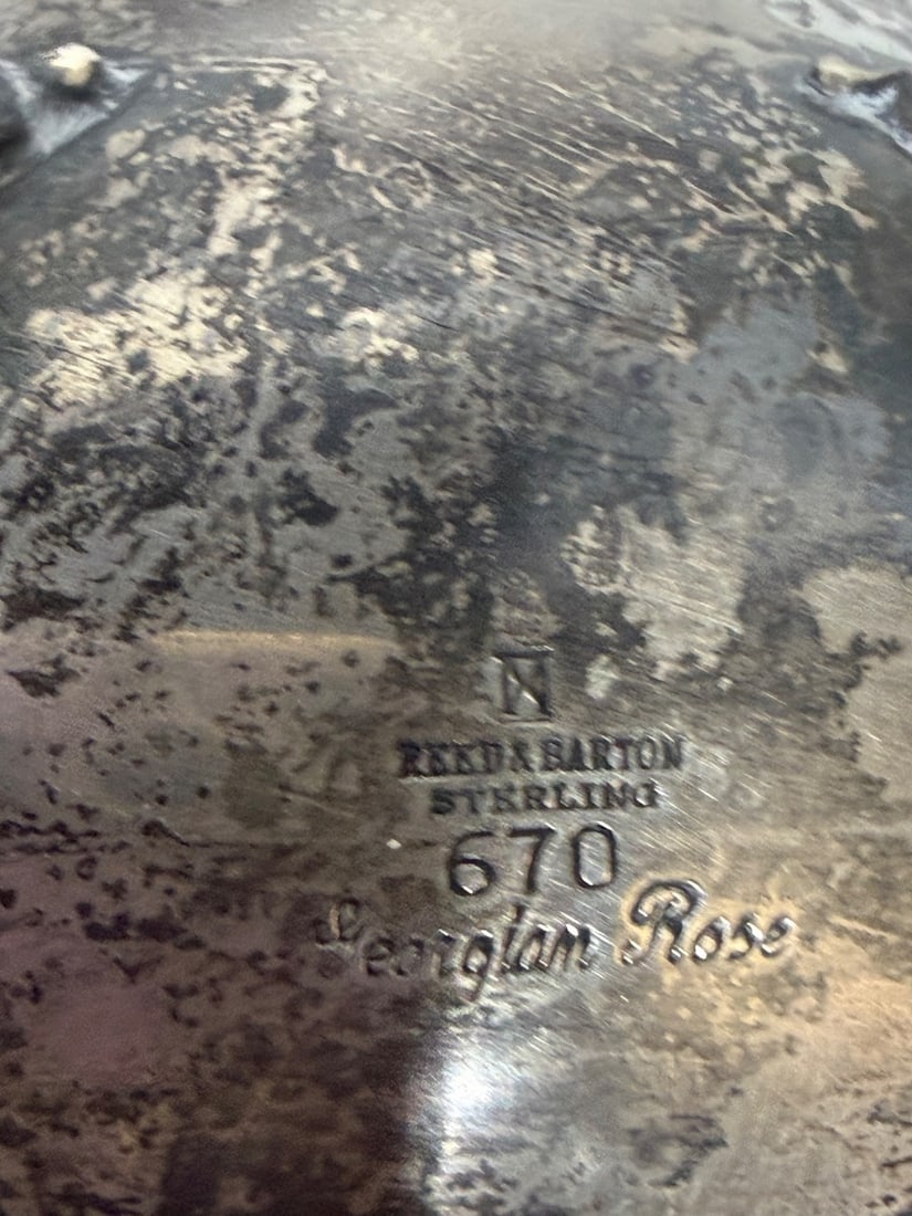 Reed & Barton "Georgian Rose" Sterling Silver Teapot - 6