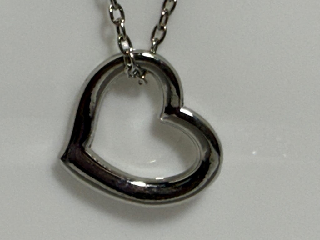 Inspired Silver Open Heart Pendant Necklace - 2