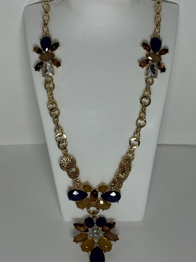 Contemporary Gold-Tone and Multi-Stone Fashion Necklace - 2