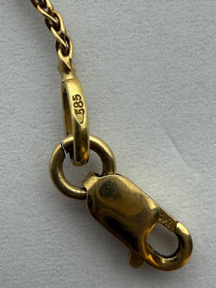 14k Yellow Gold Dolphin Charm Bracelet - 4
