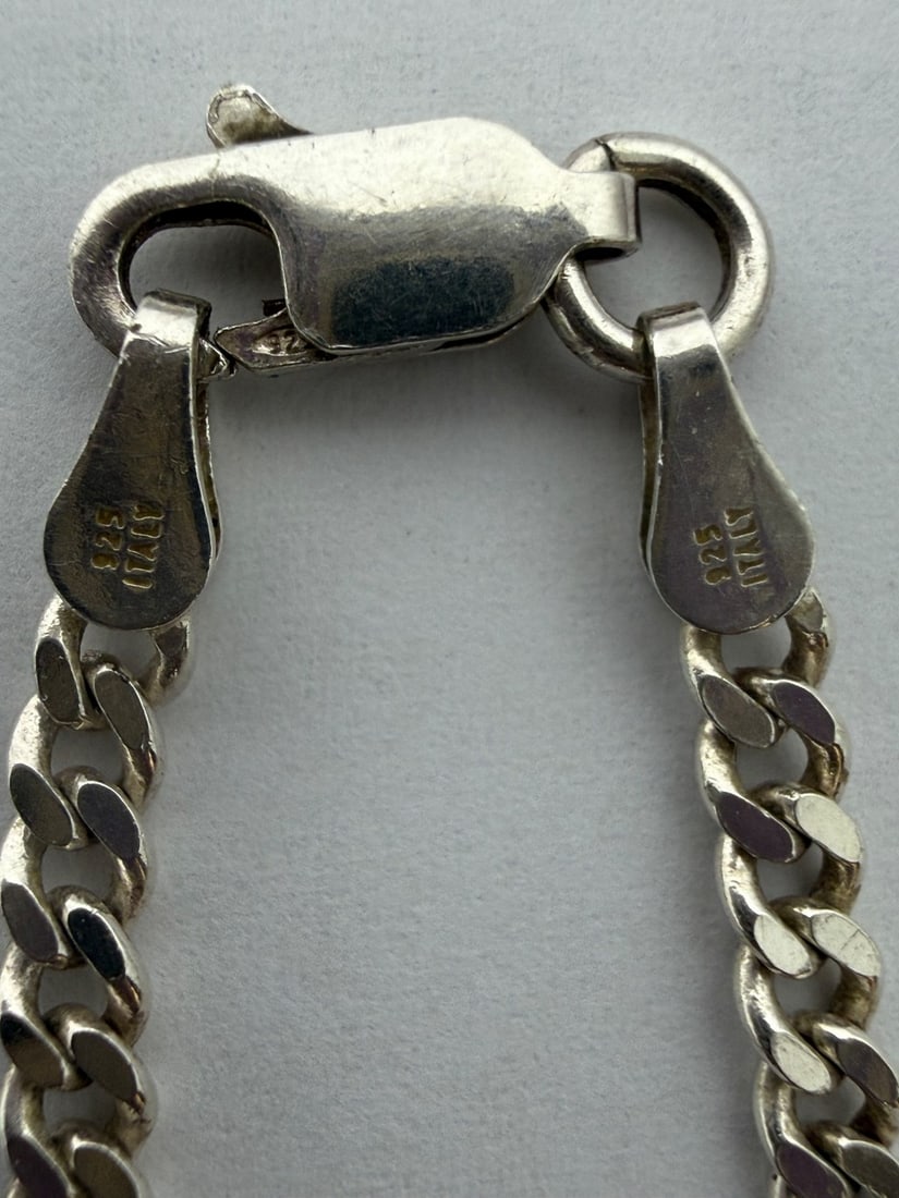 Sterling Silver Curb Link Chain Necklace - 4