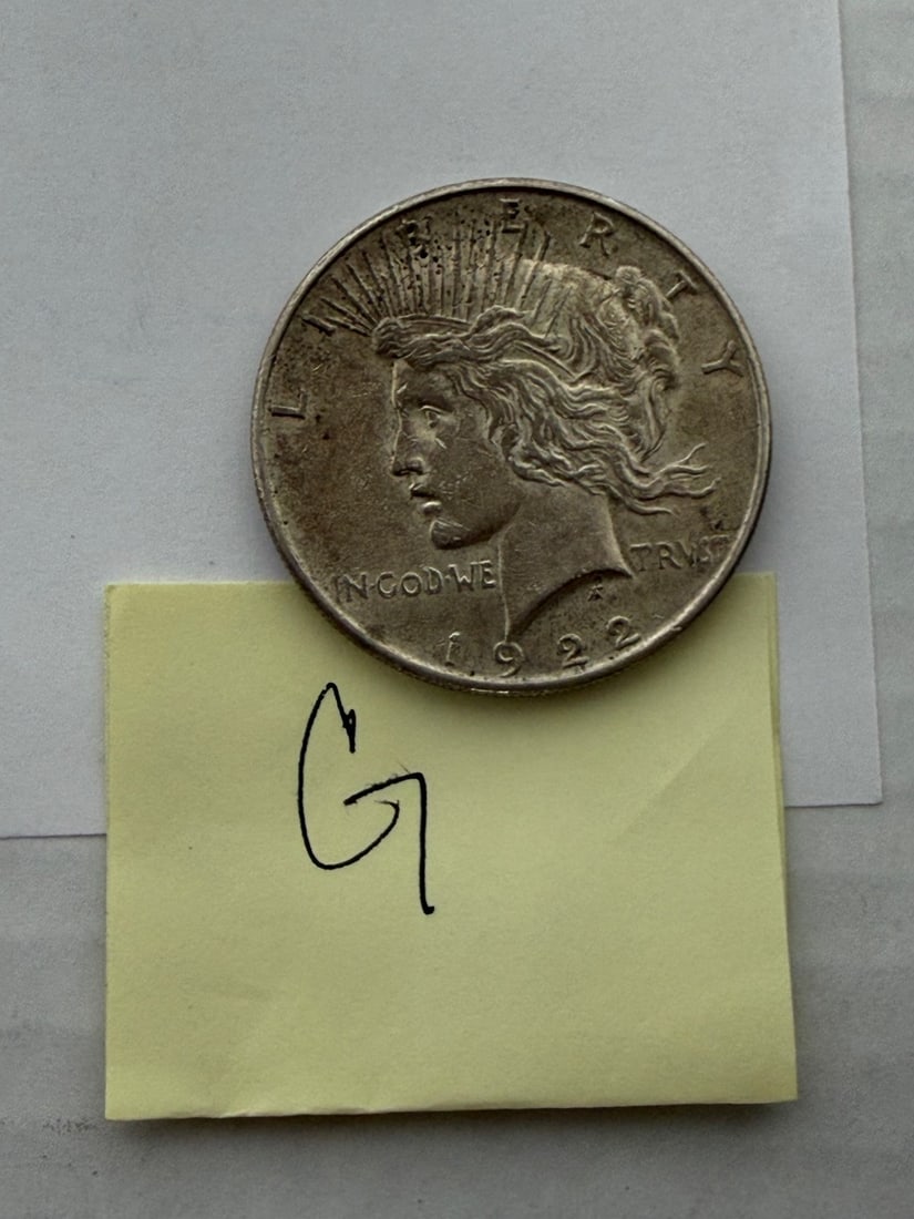 1922 Peace Silver Dollar United States Coin - 3