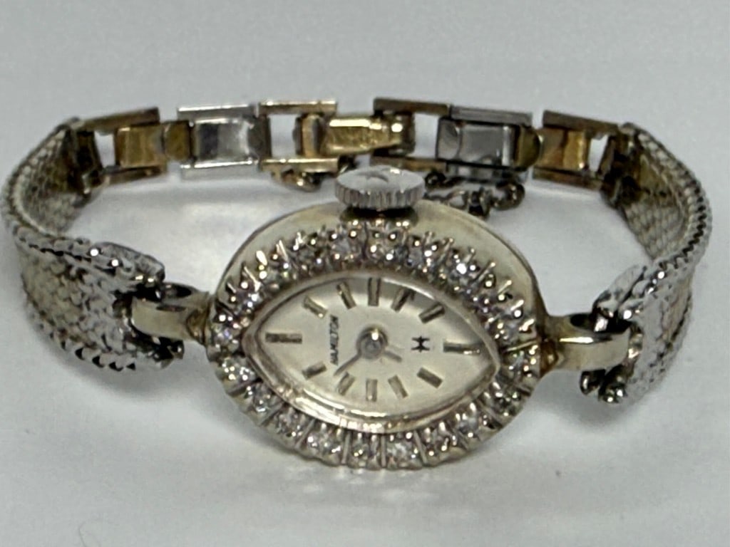 Hamilton 14K Gold Diamond Ladies Watch - 2