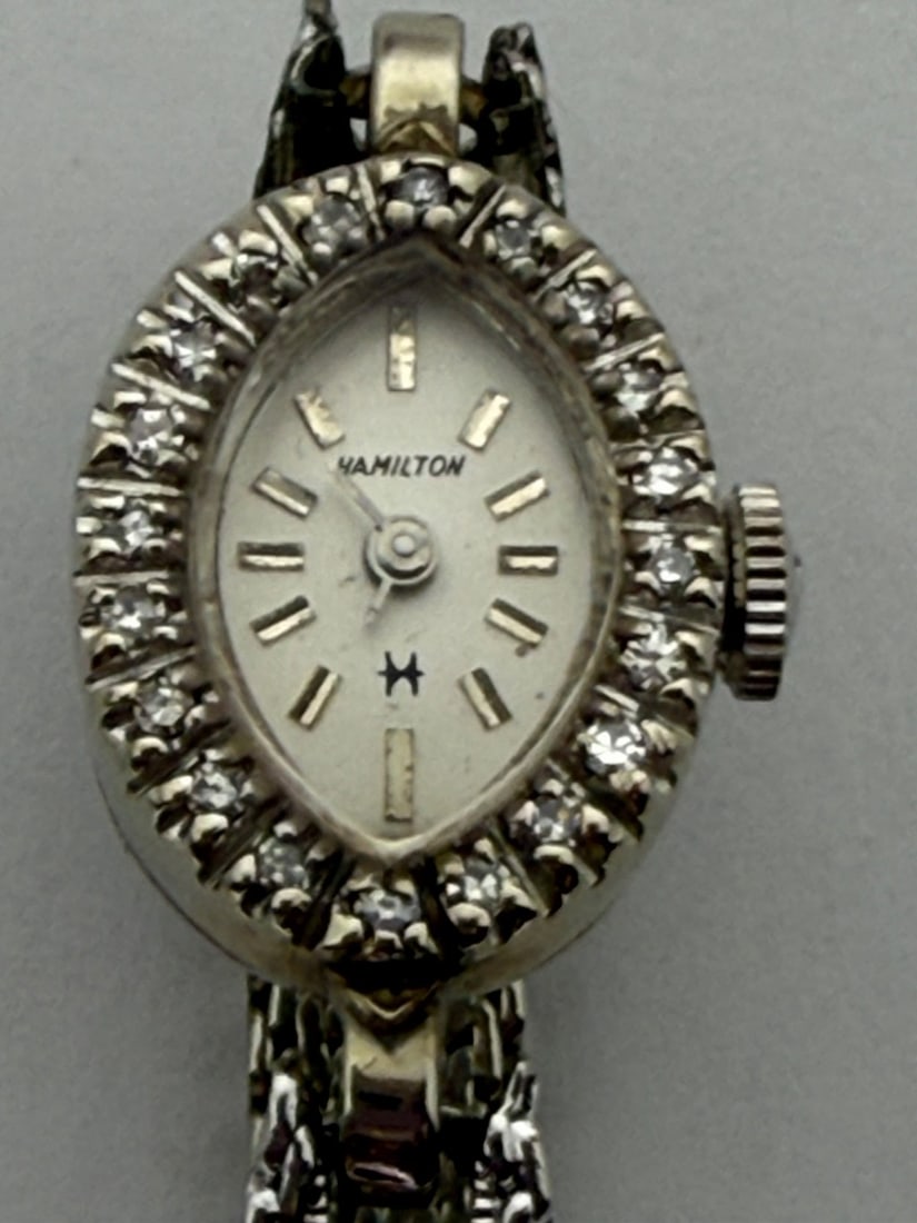 Hamilton 14K Gold Diamond Ladies Watch - 3