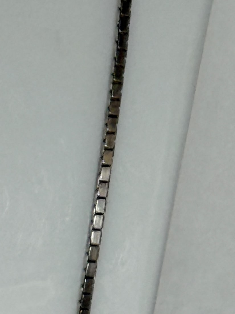 Paolo Romeo Sterling Silver Box Chain Necklace - 2