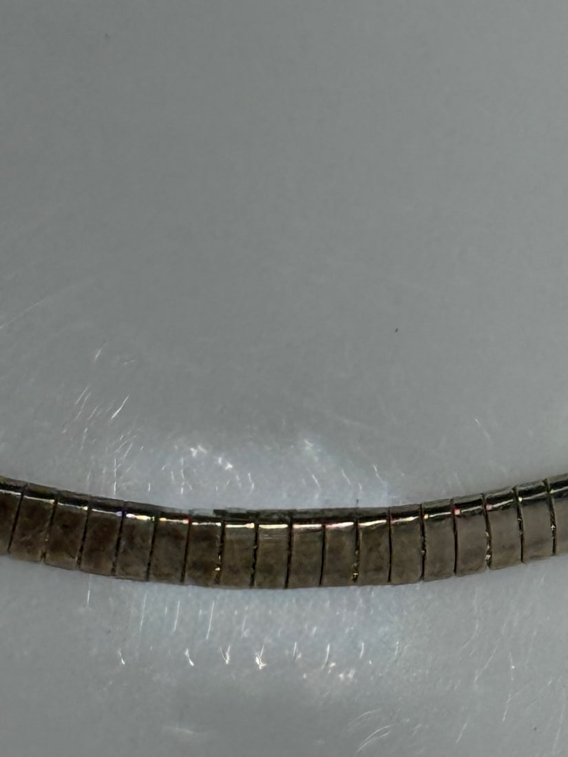Sterling Silver Italian Omega Chain Necklace - 2