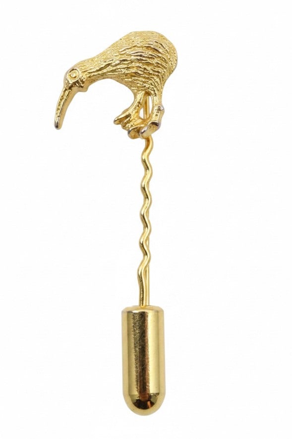 Gold-tone Kiwi Bird Stick Pin (1 of 3)