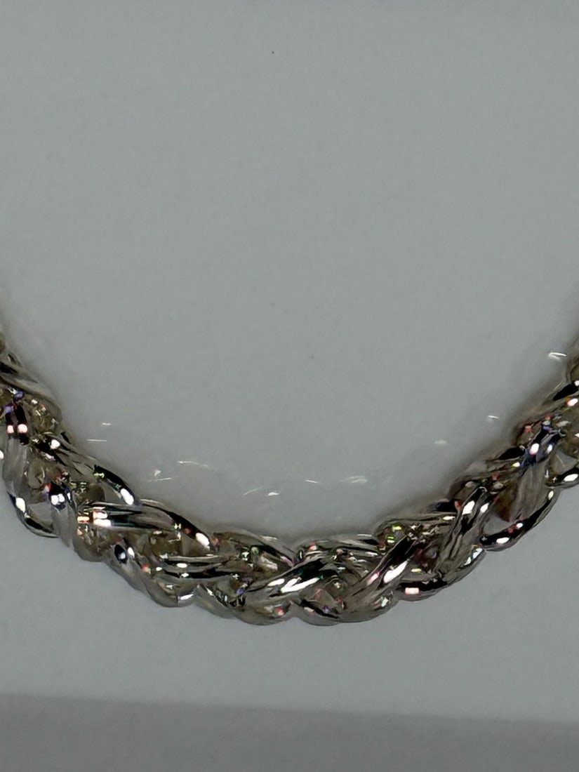 Sterling Silver Foxtail Chain Necklace - 2