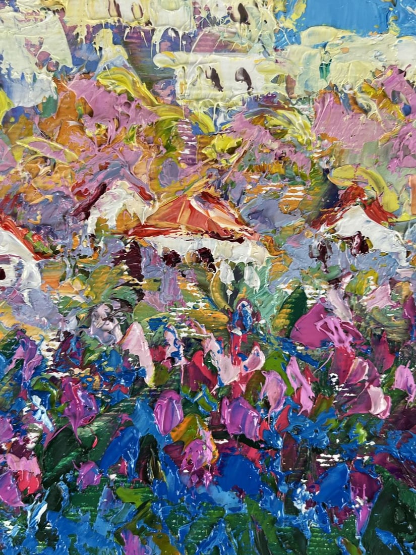 Oil painting Cozy Sunny City under the Blue Sky Oleksiy Ivanyuk - 8
