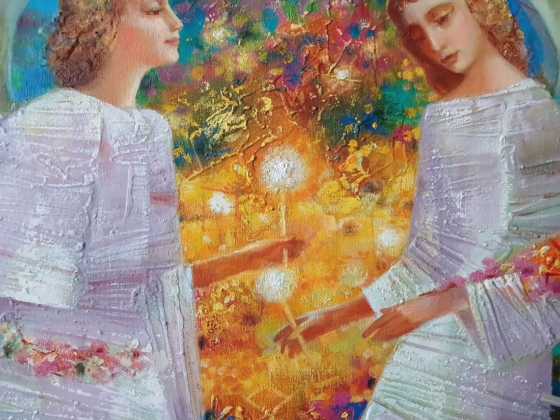 Abstract oil painting Two angels Anatoly Tarabanov - 10