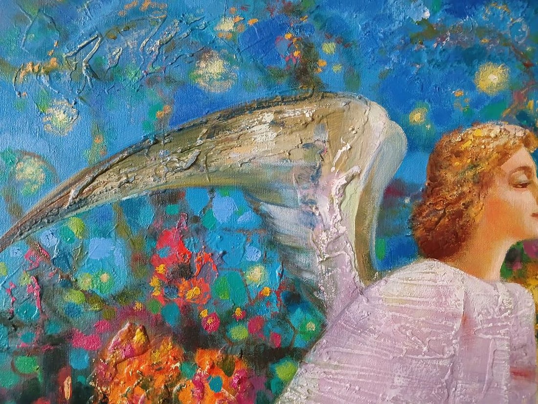Abstract oil painting Two angels Anatoly Tarabanov - 4
