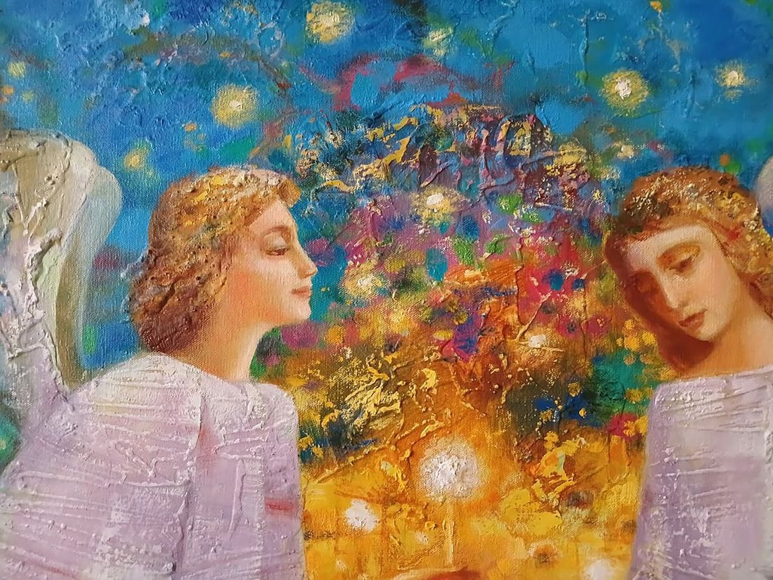 Abstract oil painting Two angels Anatoly Tarabanov - 5