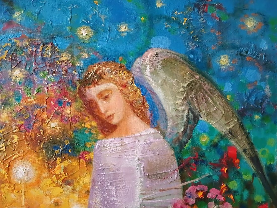 Abstract oil painting Two angels Anatoly Tarabanov - 6