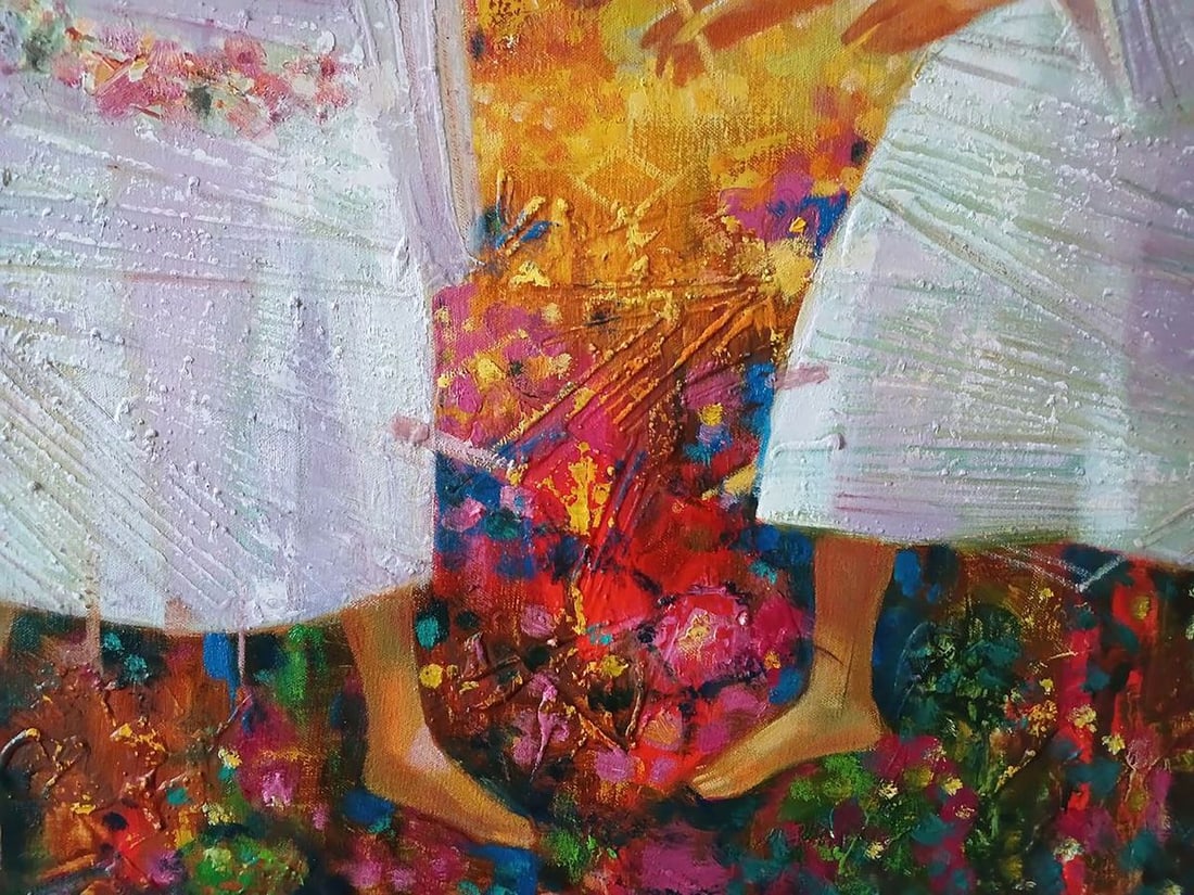 Abstract oil painting Two angels Anatoly Tarabanov - 8