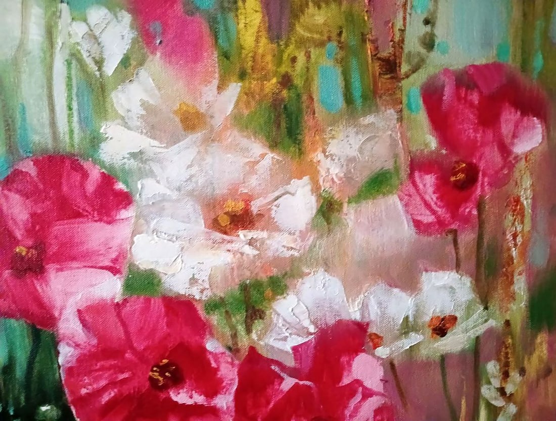 Abstract oil painting Spring flowers Anatoly Tarabanov - 6