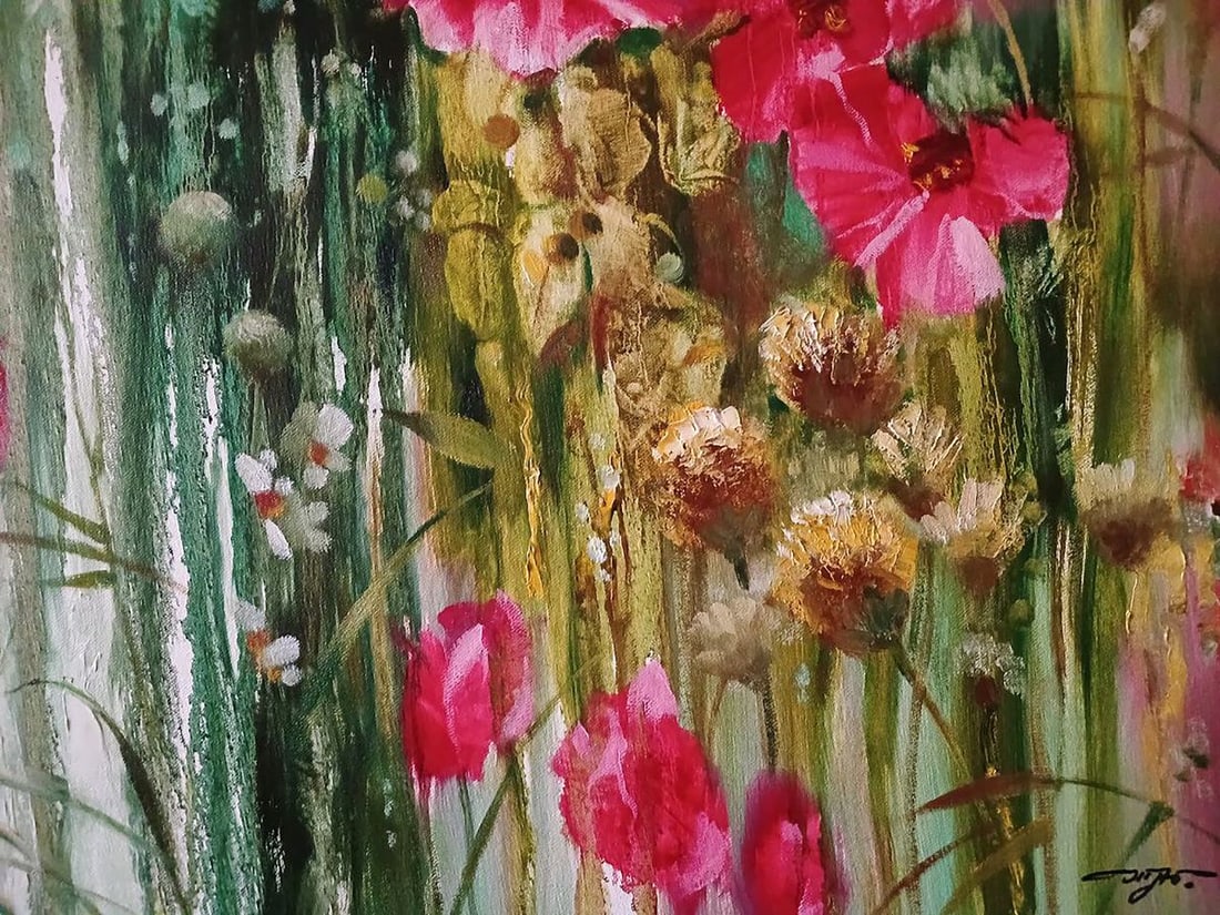 Abstract oil painting Spring flowers Anatoly Tarabanov - 7
