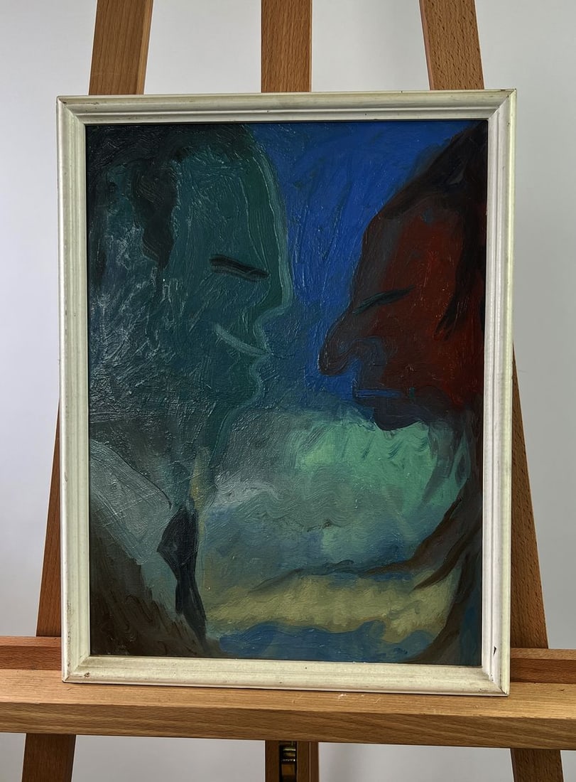 Acrylic painting A look that tells stories Oleksandr Gukalov: Title: Acrylic painting A look that tells stories Oleksandr Gukalov Description: NoAAA5563 The Acrylic painting Canvas on Cardboard titled "A look that tells stories" is a striking exploration of huma