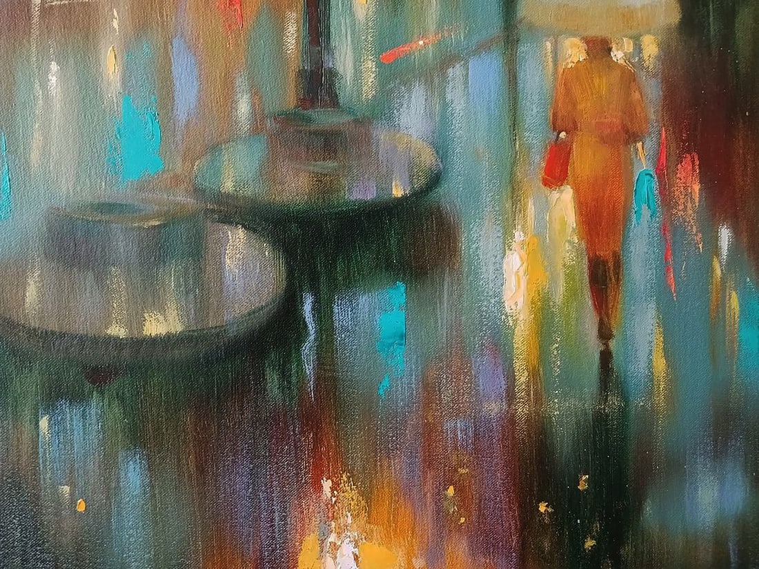 Abstract oil painting Rainy evening Anatoly Tarabanov - 9