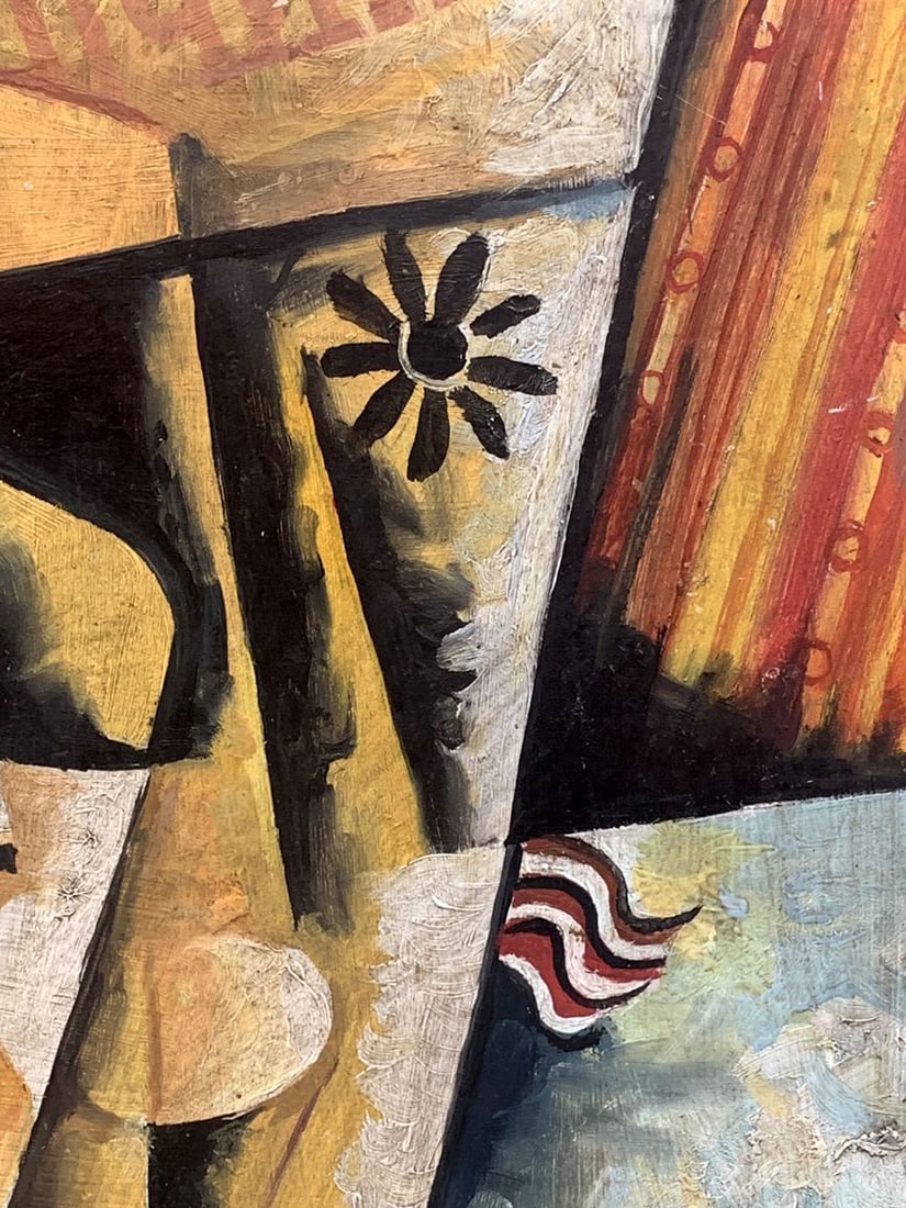 Abstract oil painting Autumn thoughts (based on Lyubov Popova) V. Konotopsky - 7