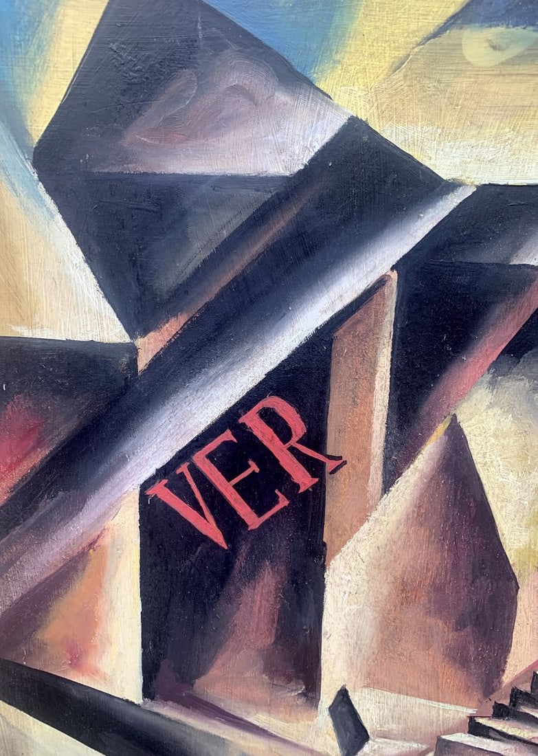 Abstract oil painting Labyrinth (based on Lyubov Popova) V. Konotopsky - 4
