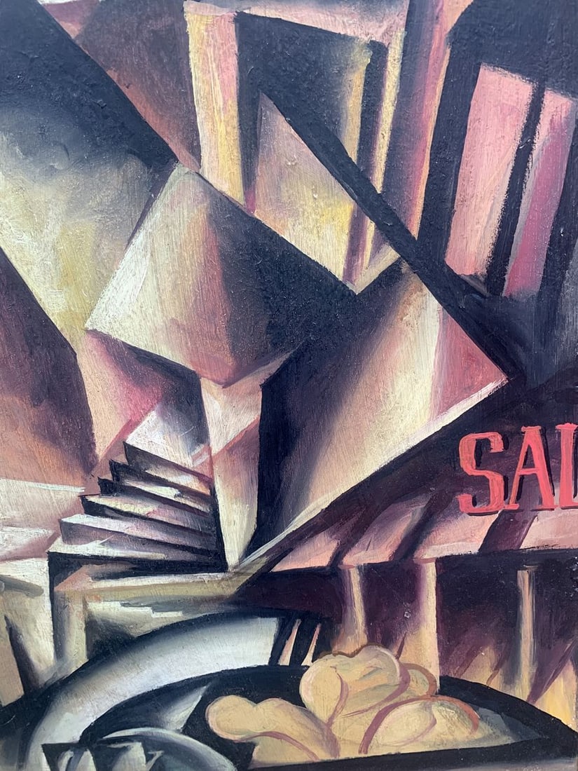 Abstract oil painting Labyrinth (based on Lyubov Popova) V. Konotopsky - 5