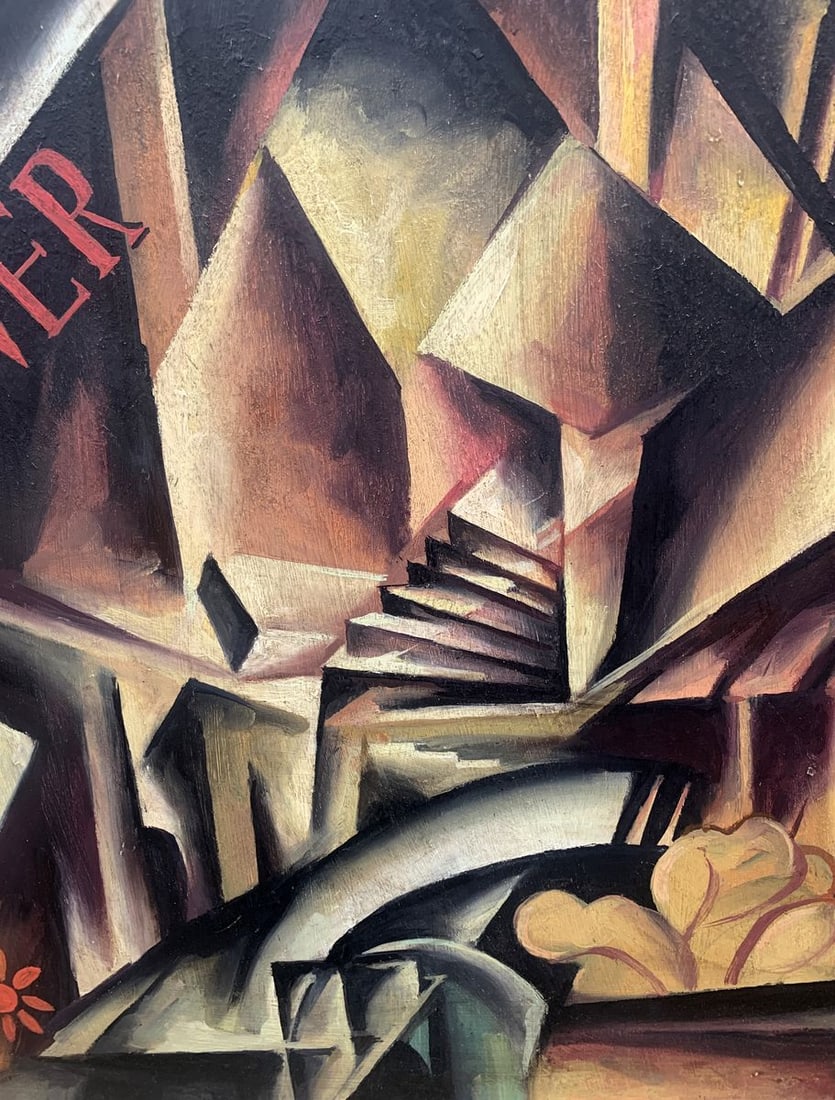 Abstract oil painting Labyrinth (based on Lyubov Popova) V. Konotopsky - 7