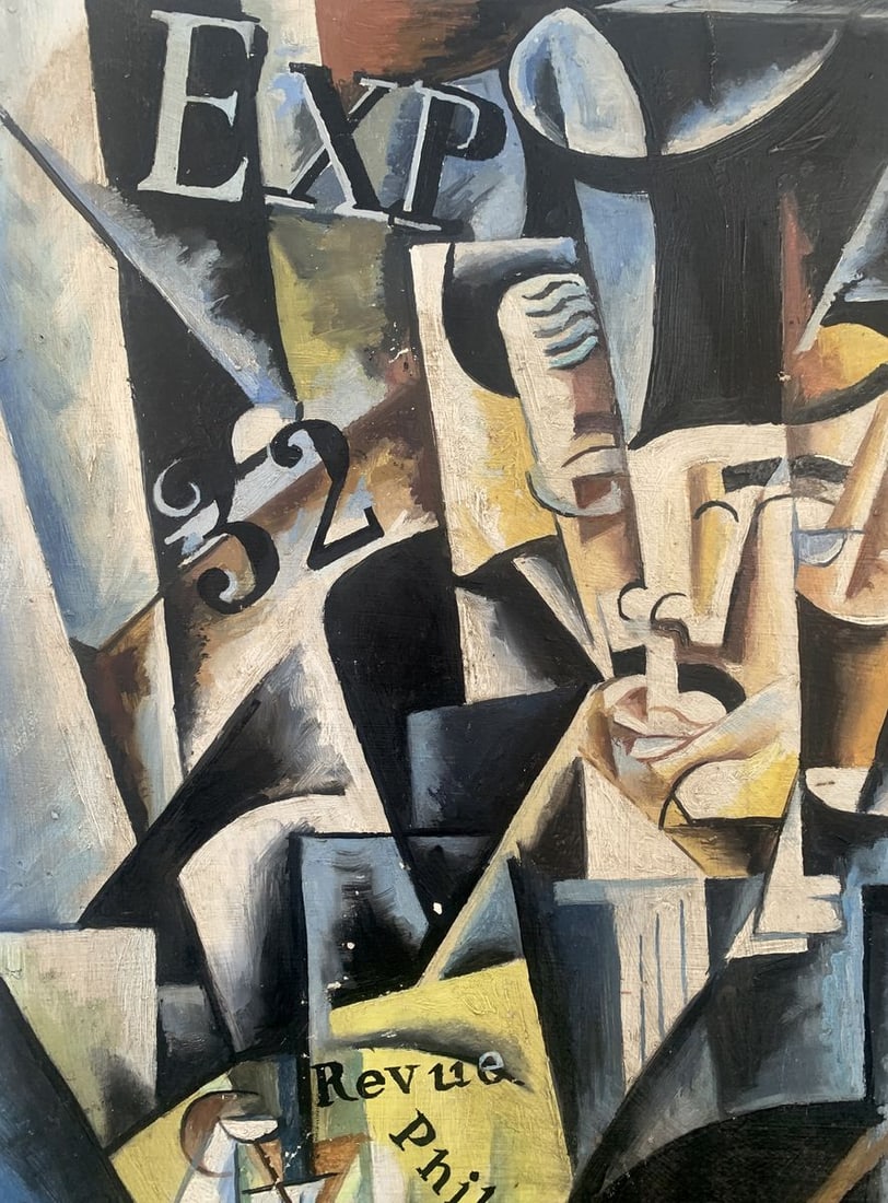 Abstract oil painting Business man (based on Lyubov Popova) V. Konotopsky - 5
