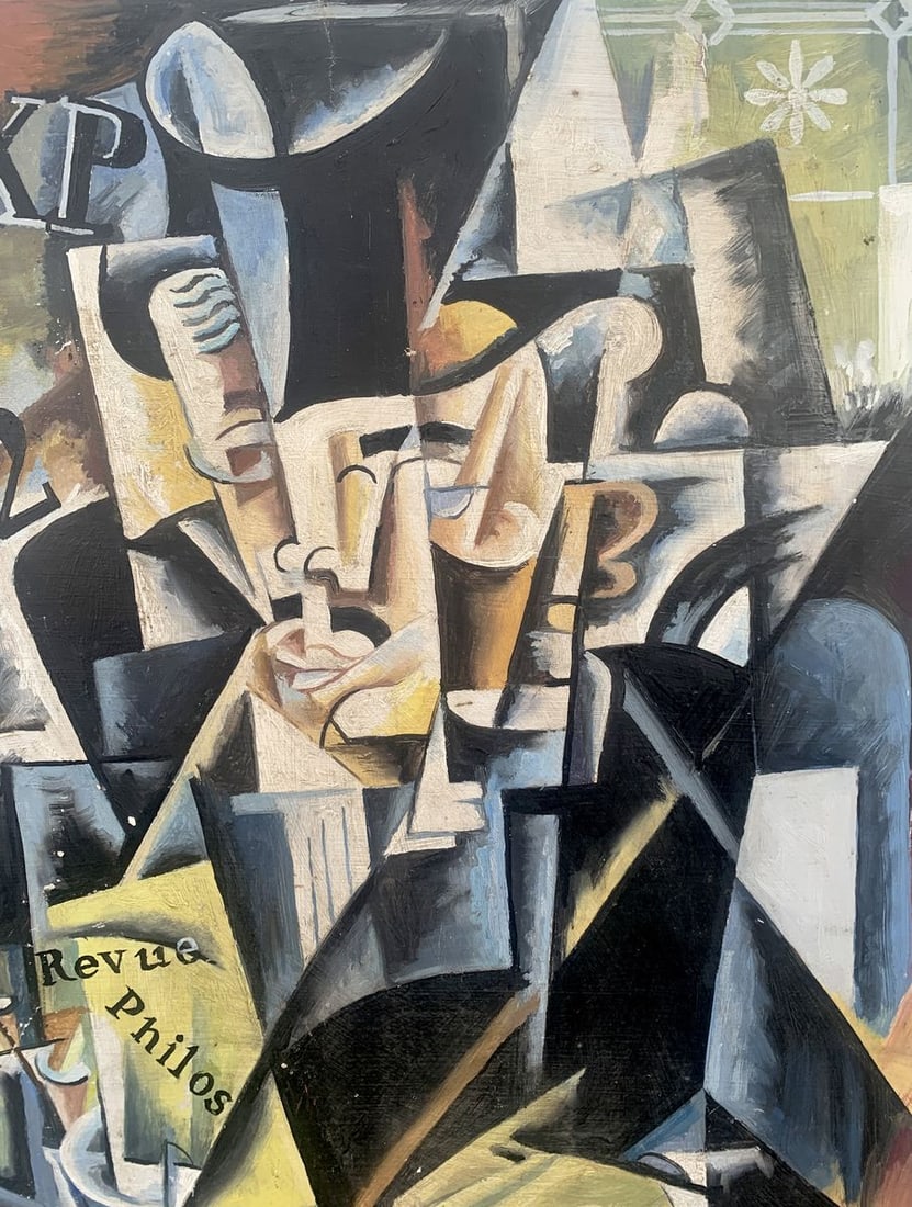 Abstract oil painting Business man (based on Lyubov Popova) V. Konotopsky - 8