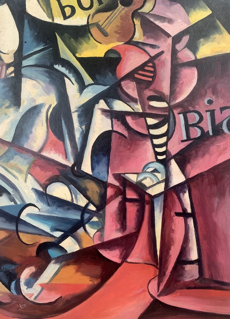 Abstract oil painting Musical vibe (based on Lyubov Popova) V. Konotopsky - 2