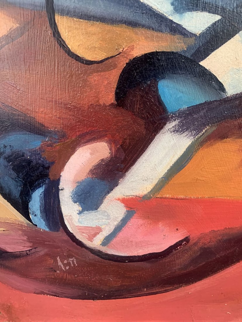 Abstract oil painting Musical vibe (based on Lyubov Popova) V. Konotopsky - 3