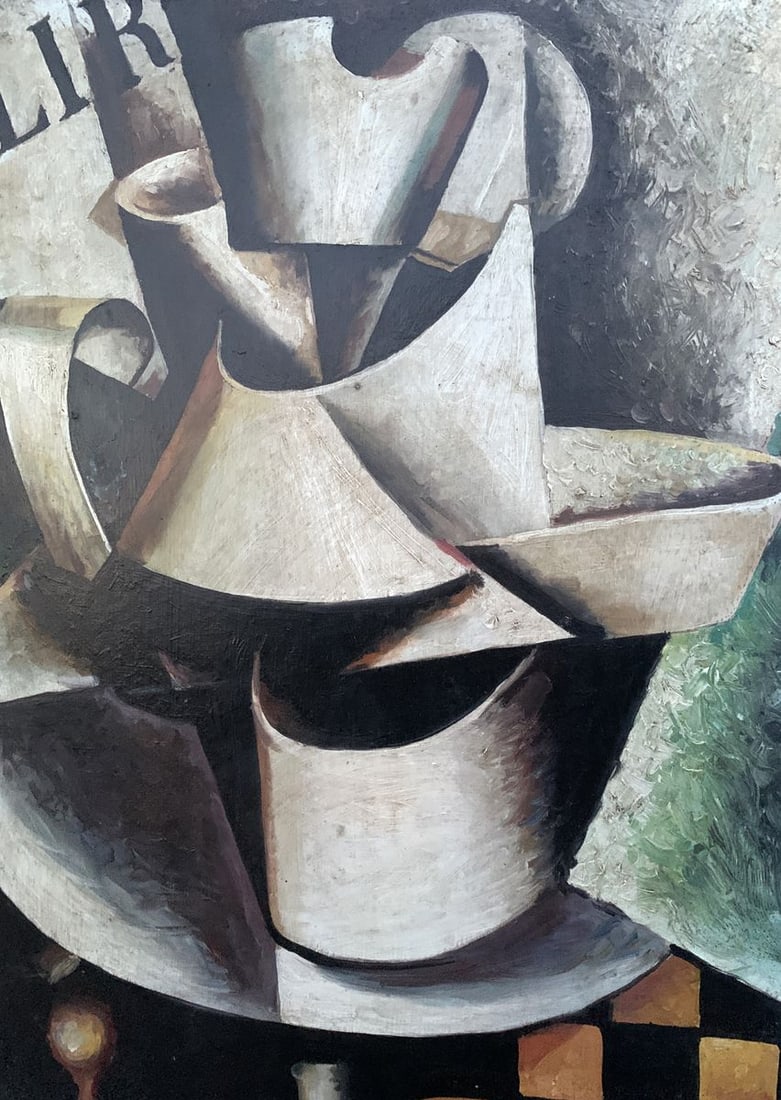 Abstract oil painting Man's thoughts (based on Lyubov Popova) V. Konotopsky - 10