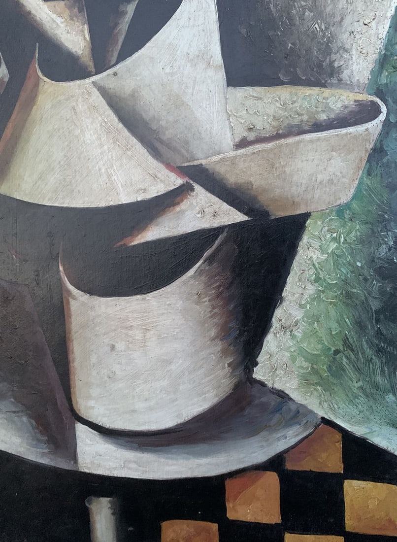 Abstract oil painting Man's thoughts (based on Lyubov Popova) V. Konotopsky - 7